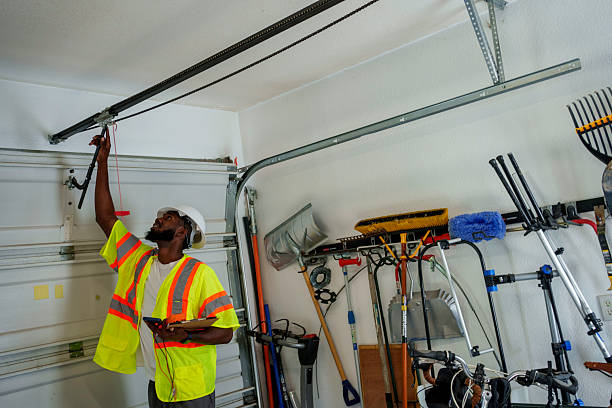 Professional Garage Door Panel Replacement technician working in Dryden, MI